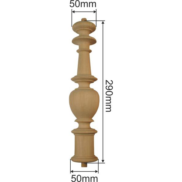 Aufsatz-Säule, Birke, Holzsäule gedrechselt, Holzsäulen alt, antik Bild 3