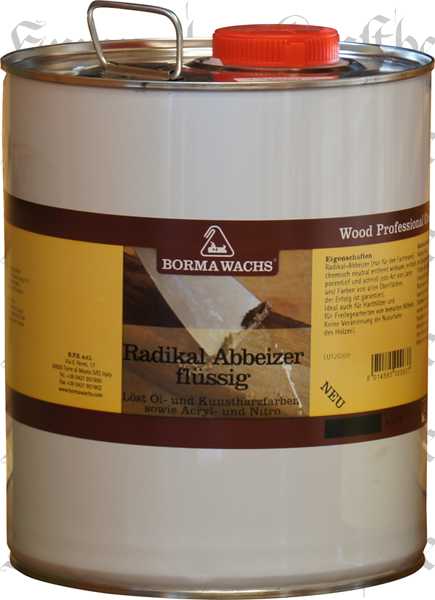 Radikal Abbeizer Flüssig, 4 Liter, Abbeizmittel von Borma für Holz und Lacke bestens geeignet