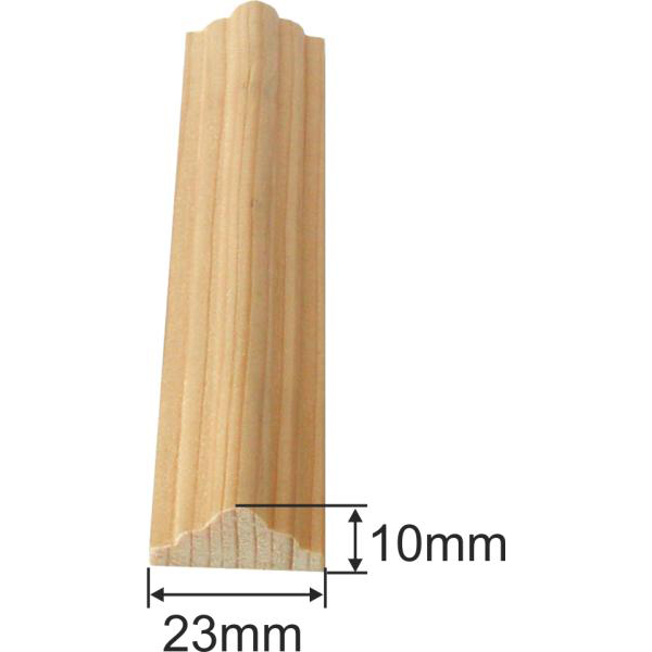 Holzprofilleiste, Holzleiste antik, Fichte, 2,4m, 23x10mm Bild 3