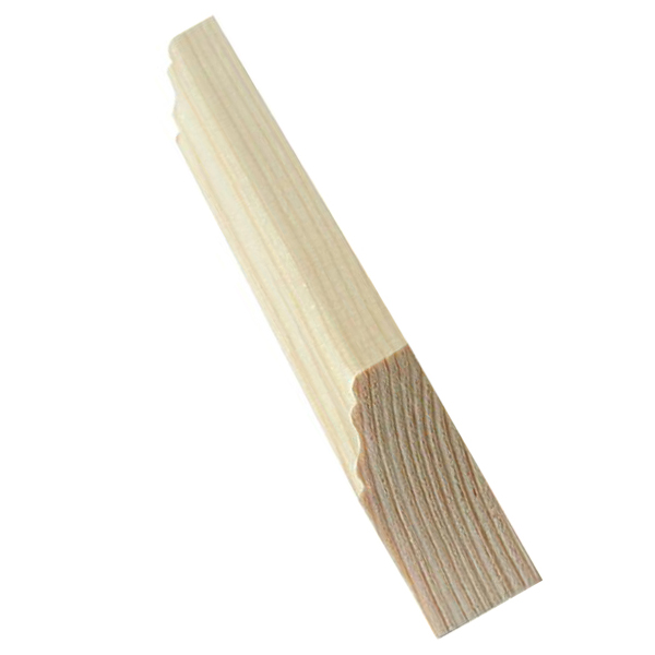 Holzprofilleisten gefräste, Sockelleisten antik, Holzzierleiste alt, Fichte, 95cm, 45x18mm