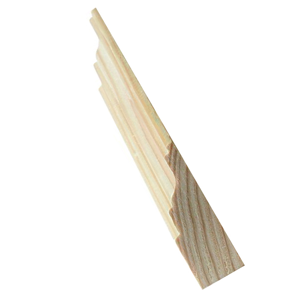 Holzprofilleisten gefräste, Sockelleisten antike, Holzzierleiste alt, Fichte, 95cm, 58x18mm