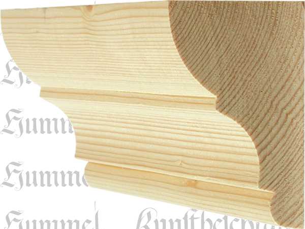 Holzprofilleisten gefräst, Holzleiste antik, Holzzierleiste alt, Fichte, 45cm, 80x50mm