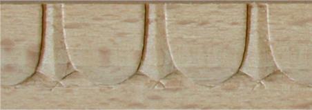 Holz-Schnitzleiste, Holzleiste antik, 2 Meter, Holzzierteil alt aus Buche gefertigt