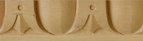 Holz-Schnitzleiste, Holzleiste in antik, 43cm, Holzzierteil antik Buche