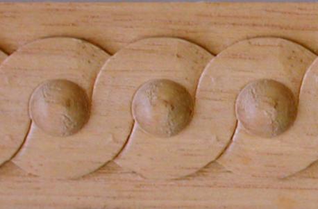 Holz-Schnitzleiste, Holzleiste antik, 1 Meter, Holzzierteil antik aus Buche