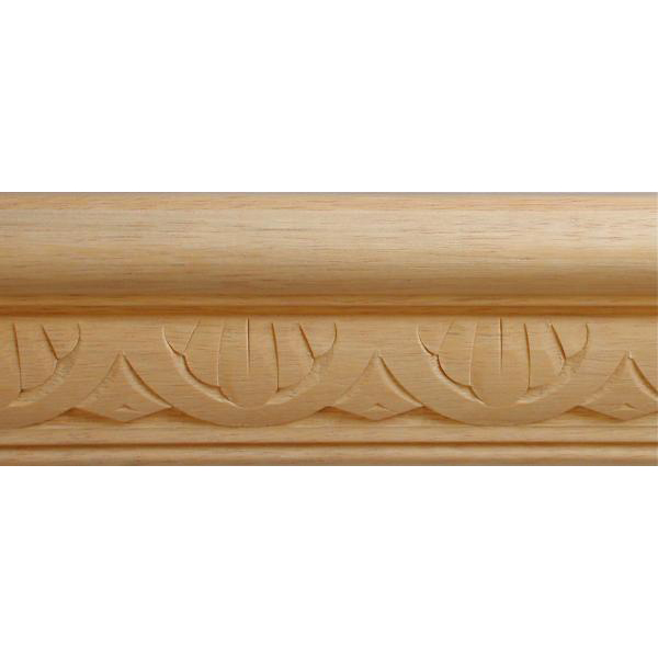 Holz-Schnitzleiste historisch, Holzleiste antik, 2 Meter, Holzzierteil antik Buche