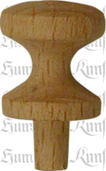 Holzknopf, Buche, Ø 12mm, sehr kleiner Möbelknopf aus Holz