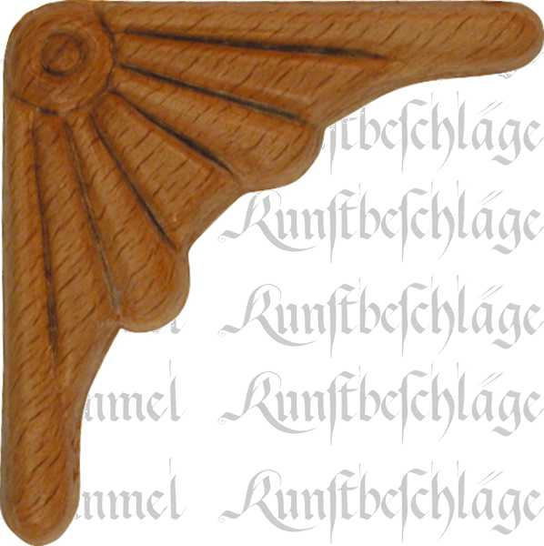 Holz-Ecken aus Buche-Pressholz gefertigt. Holzzierteil antik
