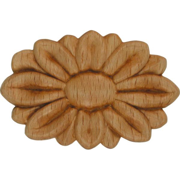 Holz-Rosette, Zierrosette aus Buche-Pressholz. Holzzierteil antik