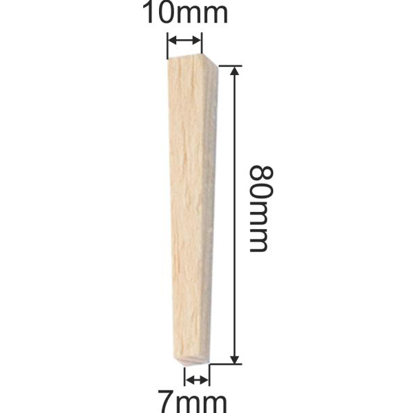 Vierkant Holznägel antik, Holznägel alt, Holznagel, Birke konisch, 50 Stück 10x10x80mm Bild 3