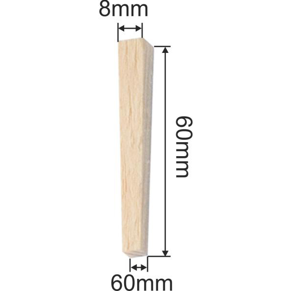 Vierkantholznägel für alte Möbel, Holznägel, antik, alt, Holznagel, Fichte konisch, 50 Stück, 8x8x60mm Bild 3