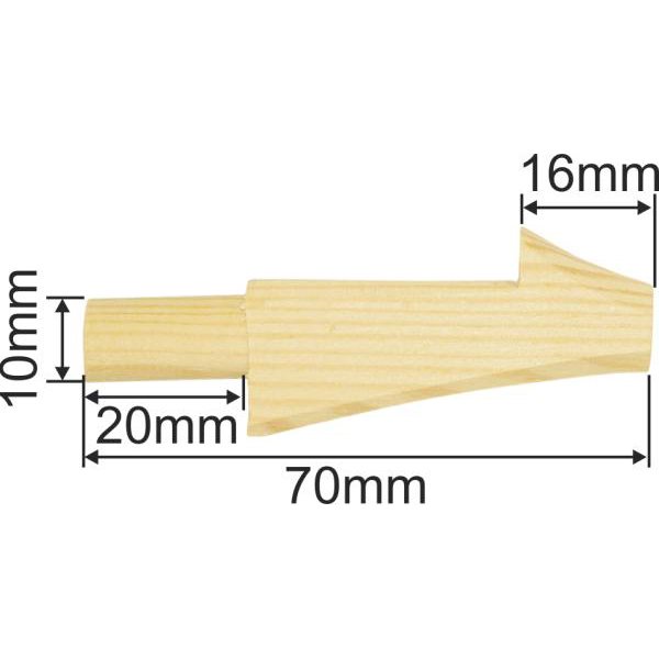 Holz-Kleiderhaken antik, Holzaufhänger alt, Aufhänger aus Fichten Holz Bild 3