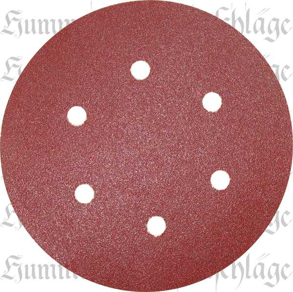 Schleifpapierblatt für Exzenterschleifer, kletthaftend, Ø 150mm gelocht, Korn 180