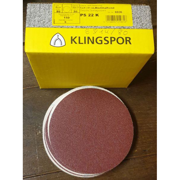 Schleifpapierblatt Ø 150mm von Klingspor, tolle Qualität (L)