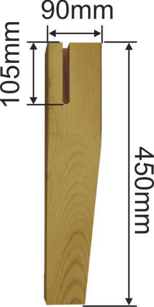 Tischfuß antik, kurz, aus Weichholz für Couchtisch, Massivholz (L) Bild 3