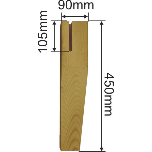 Tischfuß antik, kurz, aus Weichholz für Couchtisch, Massivholz (L) Bild 3