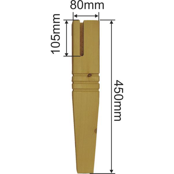 Tischfuß antik konisch gefräst, Tischbeine für Couchtisch aus Fichten Holz, kurz, Massivholz Bild 3