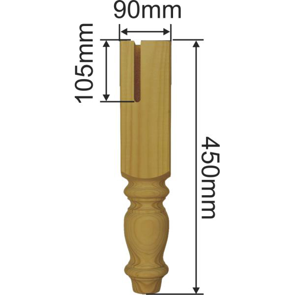 Tischfuß antik gedrechselt, Tischbeine aus Holz, kurz, Fichte, alte Tischbeine Massivholz Bild 3