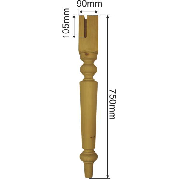 Tischfuß antik gedrechselt, Retro Tischbein aus Holz Fichte, Tischbeine aus Massivholz Bild 3