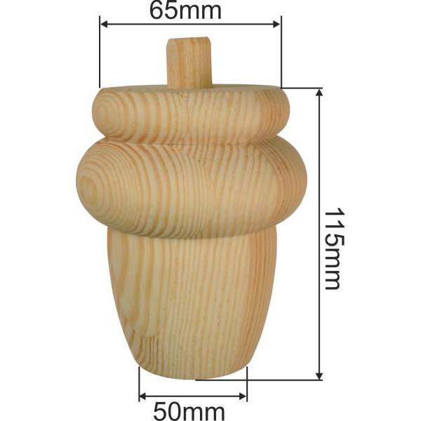 Möbelfüße aus Holz, Holzfuß antik, Möbelfuß aus Holz antik, aus Kiefer, 11,5cm Bild 3