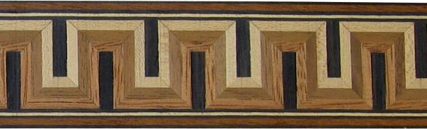 Intarsienband alt aus Holz, Bandintarsie, Intarsienleiste, antik, 25cm, Intarsien, Intarsienleisten