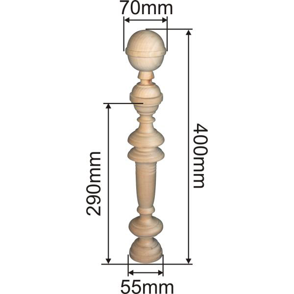 Holzsäule, Holzsäulen alt, antik aus Fichte, 2-teilig. Holzzierteile antik Bild 3