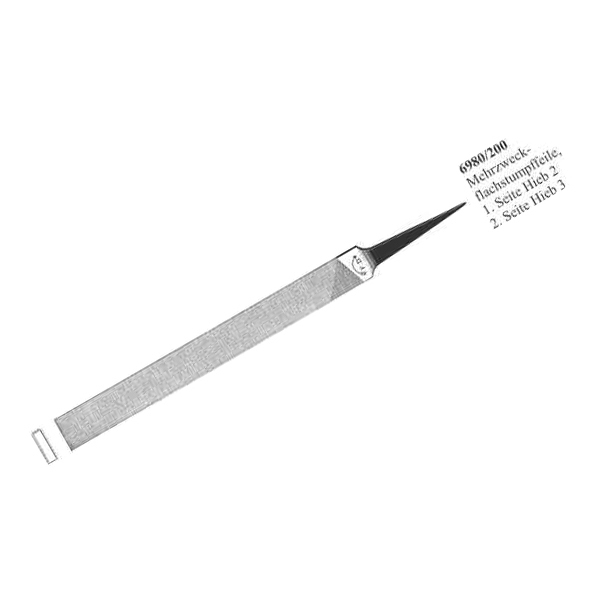 Mehrzweckflachstumpffeile, 1.Seite Hieb 2, 2.Seite Hieb 3. Markenfabrikat „Dick“. Top Qualität
