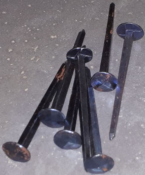 Nägel geschmiedete für Truhenscharniere, Schlossnägel für Kistenecken, Eisen geschmiedet, Schlossnagel schmiedeeisen Bild 3