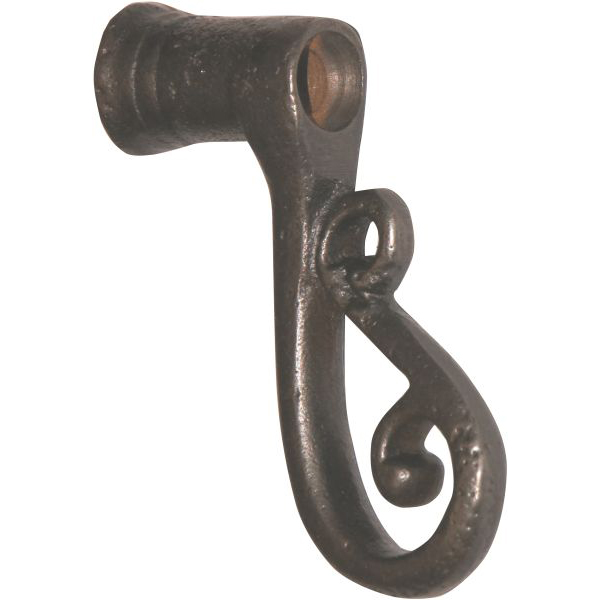 Fensterreiber antiker, Vorreiber für alte Fenster, Eisen gegossen roh, Fenstervorreiber, Fensterriegel für Überschlag 23mm