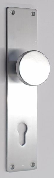 Knopfschild PZ 92 für Haustüre, Aluminium massiv, Schild gestanzt und geschliffen, Knopf eloxiert Bild 2