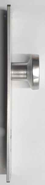 Knopfschild PZ 92 für Haustüre, Aluminium massiv, Schild gestanzt und geschliffen, Knopf eloxiert Bild 3