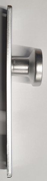 Knopfschild PZ 72 für Wohnungseingangstüre, Aluminium gestanzt, geprägt und geschliffen, Knopf eloxiert Bild 3