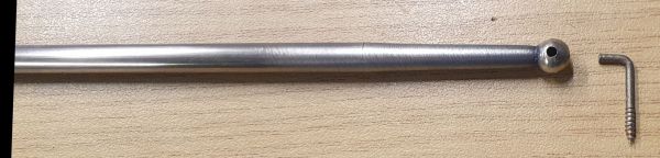 Scheibenstange, Vitragenstange für Scheibenvorhänge, Scheibengardinen, Messing patiniert, Ø 6 mm Bild 2