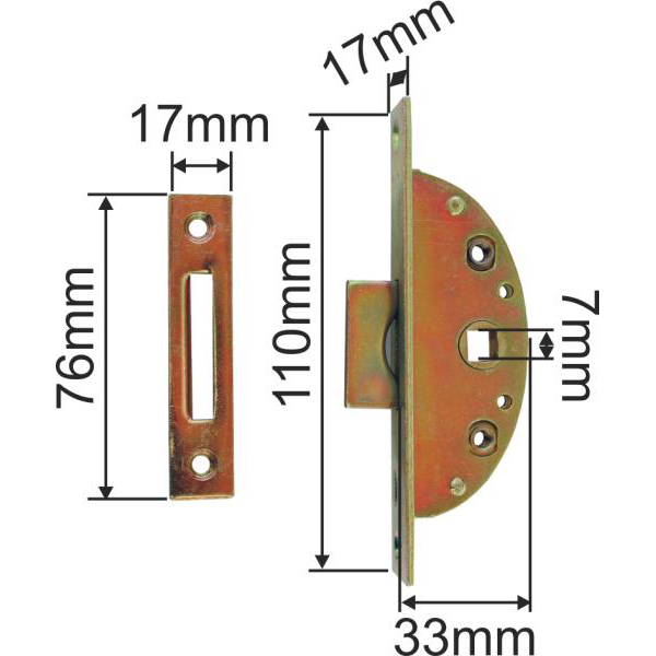 Einsteckeinreiber alt mit Zunge, Zubehör, Eisen verzinkt, Dornmaß 20mm Bild 3