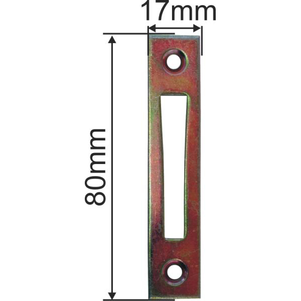 Schließblech alternativ zu 8045/13, Eisen verzinkt. Aus Blech gestanzt. Bild 3