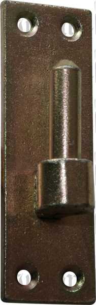 Kloben zum Anschrauben, Plattenkloben, Anschraubkloben für Türbänder, Eisen hell verzinkt, 20mm Durchmesser