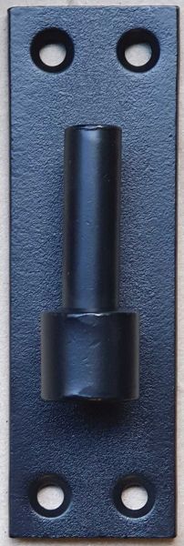 Plattenkloben, Eisen schwarz, 13mm Durchmesser,  Anschraubkloben für Türbänder Bild 2