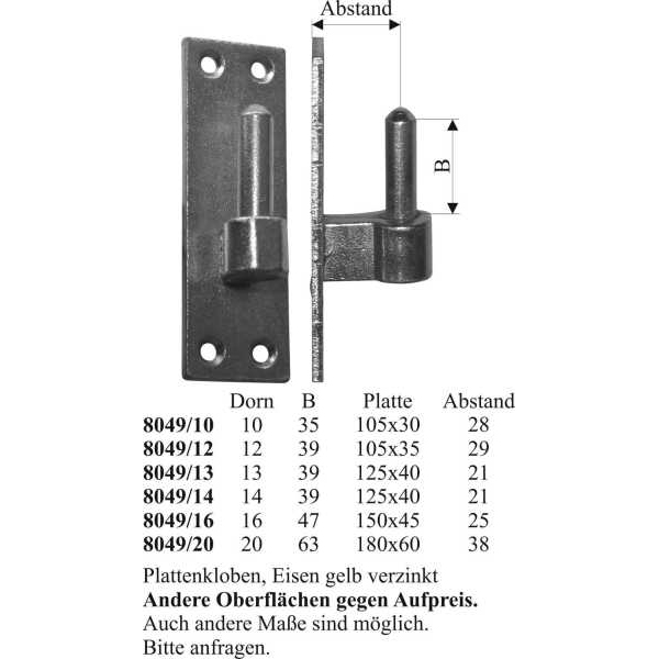 Fensterladenkloben, zum Anschrauben, Anschraubkloben, Fensterladen Haken, Plattenkloben Bild 3