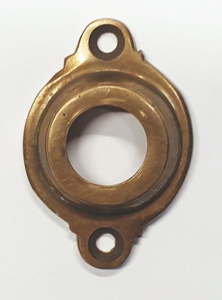 Rosette für Fenstergriff, Fensterolive lose, Messing gegossen, patiniert