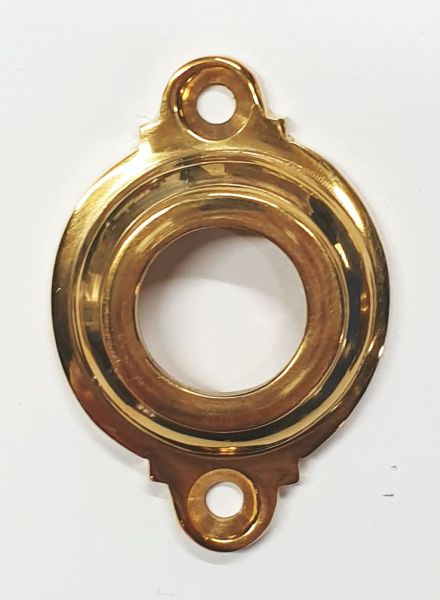 Rosette für Fenstergriff, Fensterolive lose, Messing gegossen, poliert unlackiert