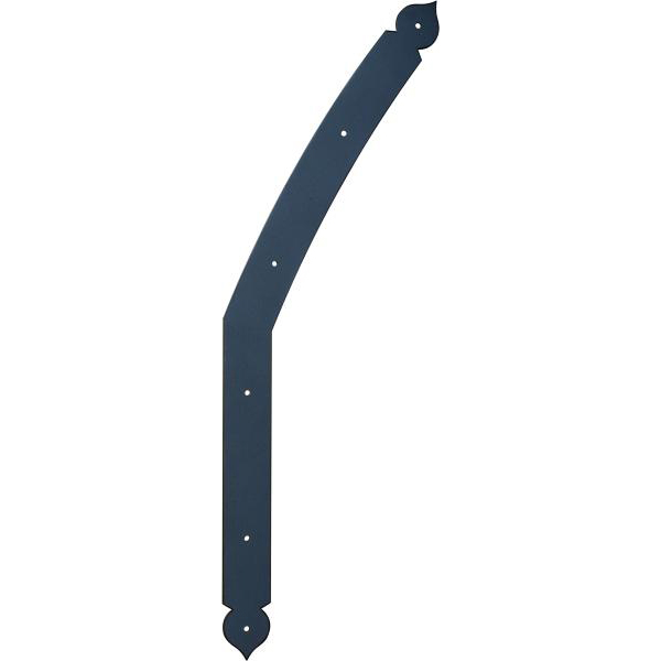 Scheinwinkel antik, alt, gebogen für Fensterladen, Fensterläden Beschläge in Eisen matt schwarz lackiert, 3mm stark