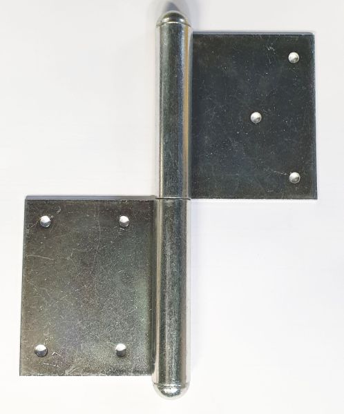 Einstemmband, Türband mit Halbrundkopf, Eisen galvanisch verzinkt, für Türe DIN links