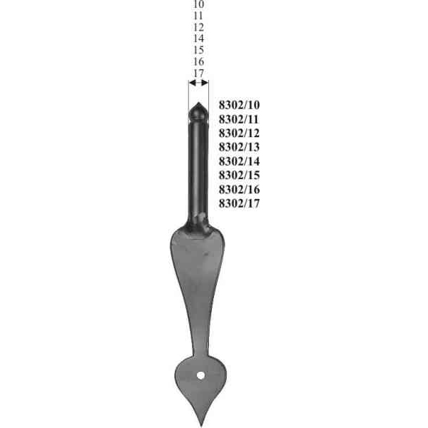 Türangel Altbau nostalgisch, Türangeln historische Kloben, Eisen handgearbeitet schwarz, Stützkloben antik für Türbänder, Türbeschläge, Bolzendurchmesser 13mm Bild 3