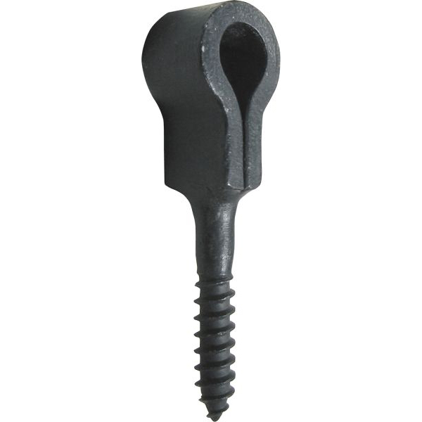 Schlaufe mit Holzgewinde für Türband, Eisen handgearbeitet, schwarz, Innendurchmesser 13,5mm Bild 2