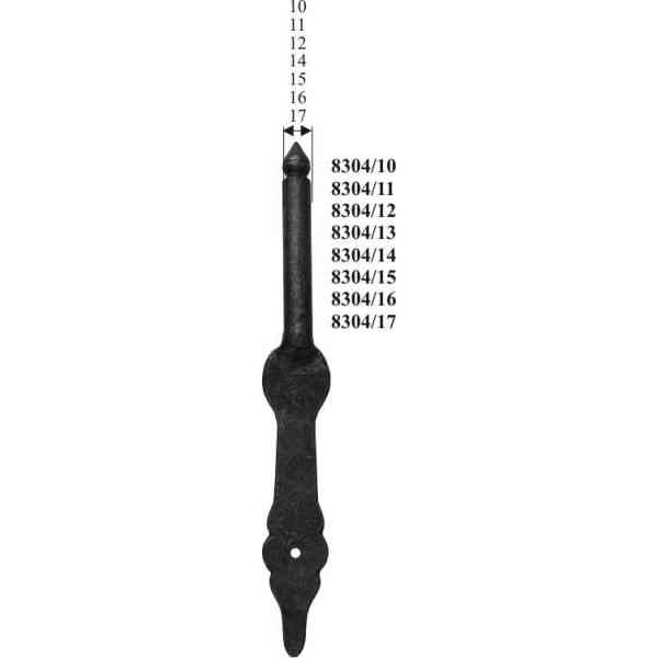 Kloben nostalgisch, Eisen handgearbeitet, schwarz, Bolzendurchmesser 13mm Bild 3