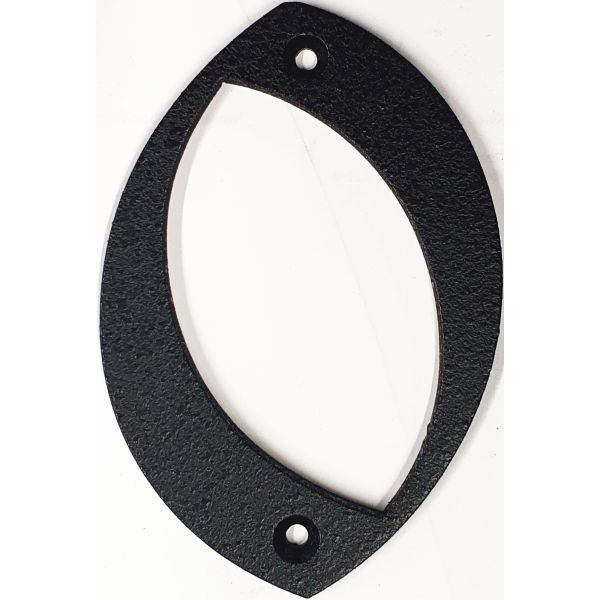 Hausnummer 0 Eisen schwarz antik, Höhe: 110mm. Alte Schriftart