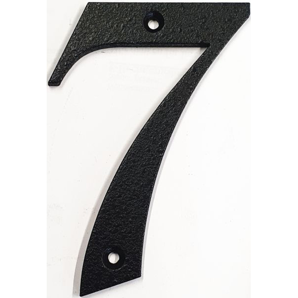 Hausnummer, Zahl 7 Eisen schwarz antik, Höhe: 110mm. Alte Schrift