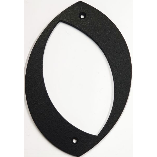 Hausnummer, Zahl 0 Eisen schwarz antik, Höhe: 170mm. Alte Schrift