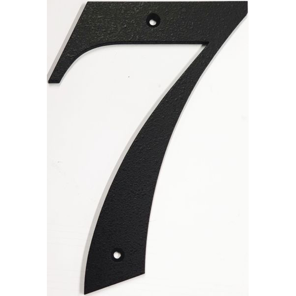 Hausnummer, Zahl 7 Eisen schwarz antik, Höhe: 170mm. Alte Schrift