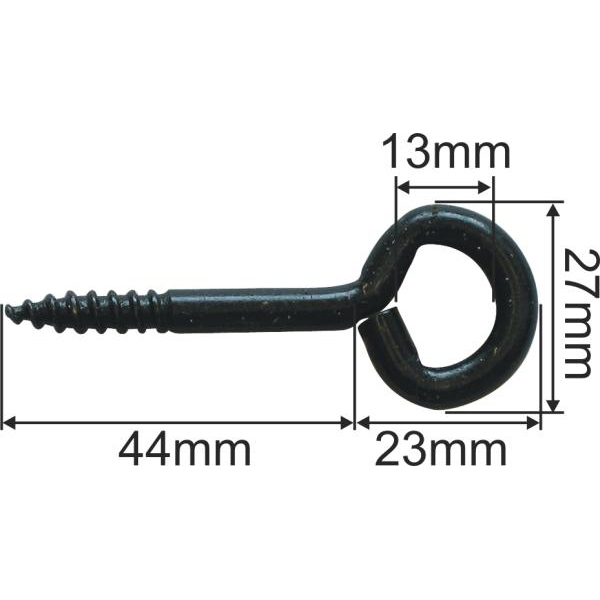 Ringschraube einzeln zu Fenstergetriebe, Basquilverschluß, Messing antik patiniert Bild 3